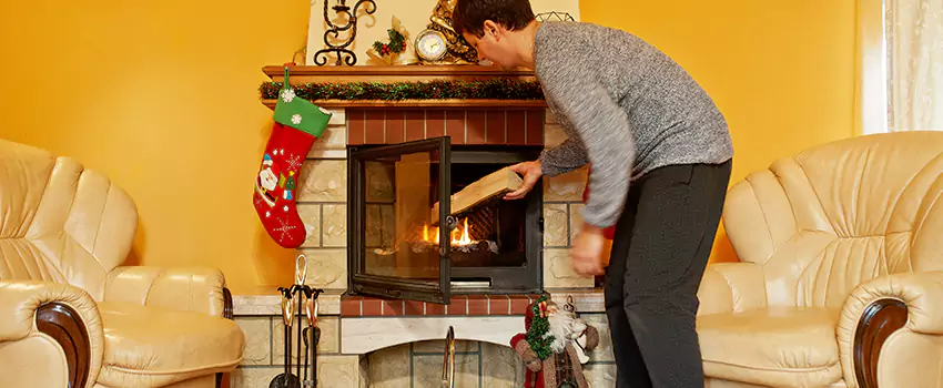 Rusted Metal Fireplace Restoration in Emporia, Kansas